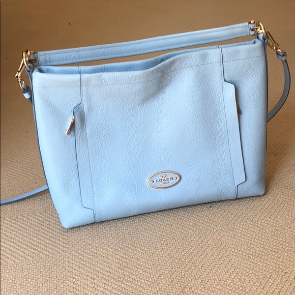 Coach Pebble Leather Scout Hobo Handbag - Picture 6 of 8